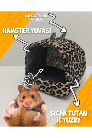Ayrex Ozzipetshop Suriye Hamster Ve Diğer Ufak Hamster Türleri Için Kafese Asılabilir Yıkanabilir Yuva