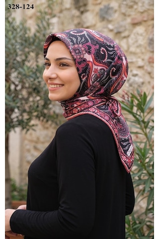 Moonscarfs Moonscarf Soft Pamuk Eşarp Siyah 328-124 Çok Renkli