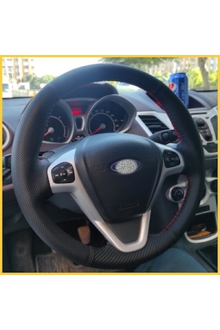 Ford Fiesta 2009-2015 Araca Özel Direksiyon Kılıfı Karbon Noktal