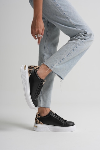 Kocadal Kocadal Vega Leopar Detaylı Siyah Kadın Spor Ayakkabı Muhtelif