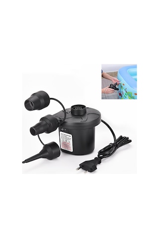 Tenfowee Ev Ve Araç Kullanıma Uygun 110-240v Elektrikli Hava Pompa, 3 Adaptörlü Infla/defla Fonksiyonu, Havlu Yatağı-halka Topu Havalandırma, 50w Güç, 198b Avrupa Standartı Renkli Kutuda