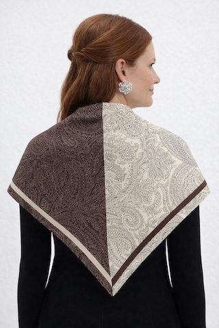 Tarzını Seç Kahverengi Royal Fular / Bandana / Aksesuar / Şal / Eşarp 70x70