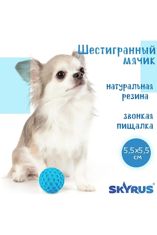 Skyrus Köpekler İçin Kauçuk Altıgen Toplar 5.5x5.5x5.5 Cm 210526217