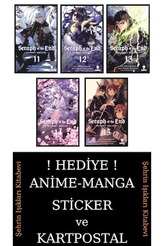 Seraph Of The End 11-12-13-14-15 Manga Seti 5 Kitap / Anime-manga Sticker Ve Kartpostal