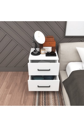 Şifonyer Dört Çekmeceli Parlak Beyaz