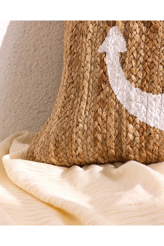 Madame Coco Versailles Jüt Kırlent Kılıfı - Naturel - 50x50 Cm Çok Renkli