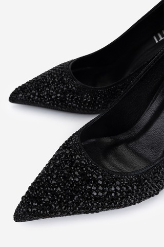 Valmenti Kadın Suni Deri Siyah Stiletto Ayakkabı 1160 26605 Bn Ayk Y26 Sıyah