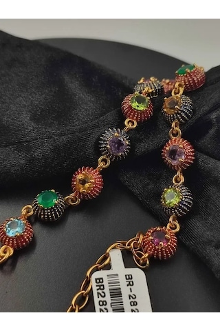 Gümüş Mine İşlemli Bileklik 258 Altın