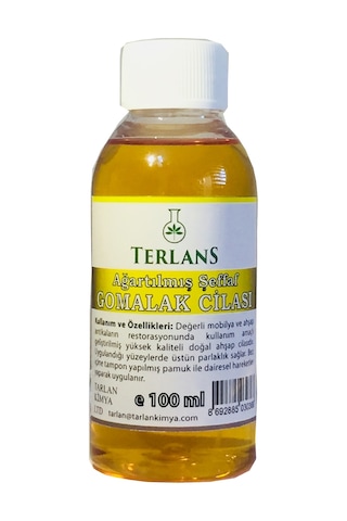 Terlans Ağartılmış Şeffaf Kalite Gomalak Cilası 100 Ml