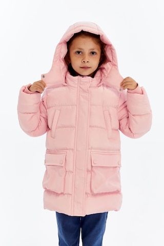 Benitto Kids Kız Çocuk Kalın Kışlık Kapüşonlu Kaban 51349 Pembe