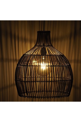 Rattan Avize Bambu Sarkıt Swiss Alaca