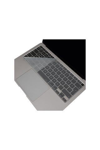 Apple Uyumlu MacBook Air 13 Klavye Koruyucu Türkçe Q Silikon İnce Yıkanabilir A1932 2018 2019 Siyah