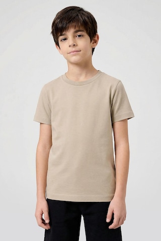 Standart Fit Basic O Yaka 3lü Paket Siyah-beyaz-bej Unisex Çocuk T-shirt - 11328 Siyah - Beyaz