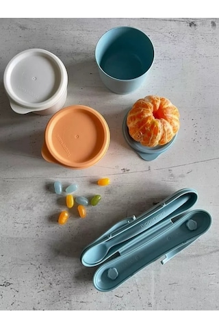 Tupperware Tupperware 3'lü 125 Ml Atıştırmalık Şişeleri 190153114 Açık Mavi