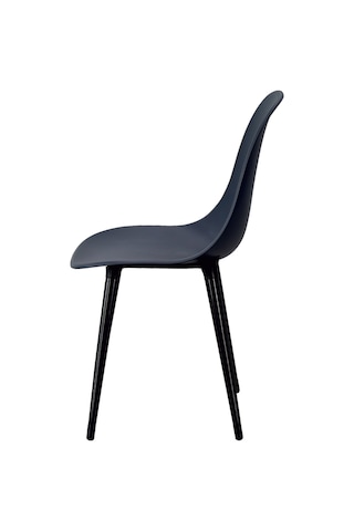 Vilinze Eames Siyah Ahşap Ayak Plastik Füme Sandalye Eames-beyaz Füme - Siyah