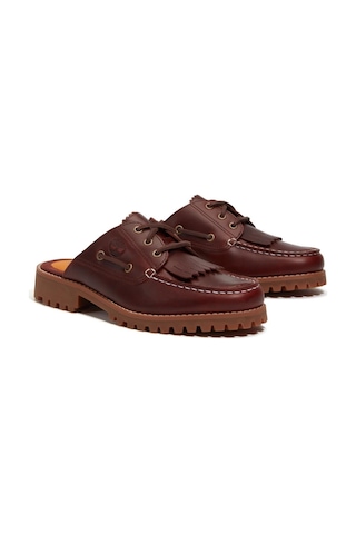Timberland Authentic Mule Shoe Kadın Terlik-33856 Koyu Kahverengi