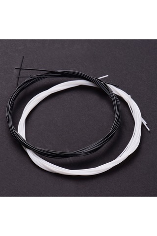 Ruicoo Nylon材质 2 Set Ukulele Teli Siyah + Beyaz - 0.24-0.26 Kalınlık, Soprano/concert/tenor Uyumlu, Açık Parlak Ses