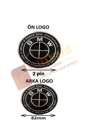 Bmw F10 Kasa Ön Kaput-bagaj Logo Takım 50yıl Siyah 2pin-82mm