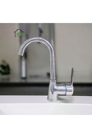 Mintev Krom Şık Baston Borulu Mutfak Eviye Bataryası Yerli Üretim Krom