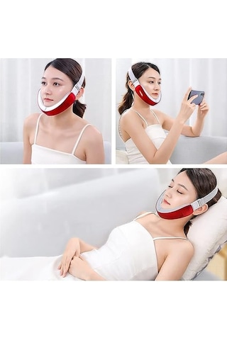 Ruicoo Led Işıklı Yüz Geliştirici Cihazı - 6 Modlu Akıllı V Tipi Gürültü Tedavisi, Kumandalı Yüz Geliştirme Ve Şekillendirme Aleti Mavi