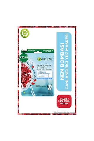 Garnier Saf&Temiz Nemlendiren Yüz Temizleme Jeli 250 ML + Nem Bombası Canlandırıcı Kağıt Maske 2'li