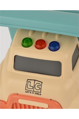 Let's Be Child Sesli Ve Işıklı Minik Kamyon 31016 Bej - Turkuaz Kasalı, Çocuklar İçin Oyuncak Kamyon