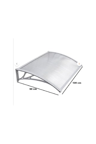 Kapı Üstü Pratik Sundurma 120 X 60 Cm Gri Gri
