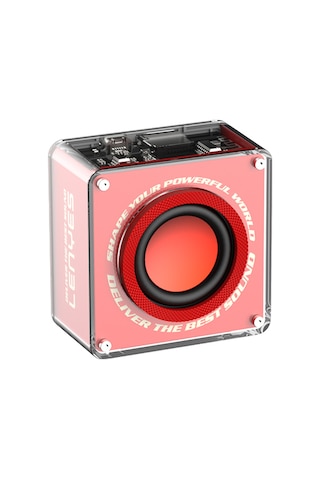 Lenyes S222 Mini Tws Kablosuz Bluetooth Hoparlör V5.3 5w Kırmızı