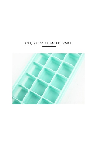 Suofeng Ev Ve Bar Kullanıma Silikon Buzluk 24 Hücre Kapaklı Buz Formu Yeşil Çok Renkli