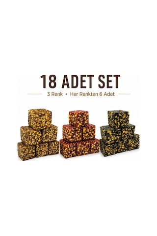 Atraktörlü Delikli Kare Küspe 18 Adet Mix Paket