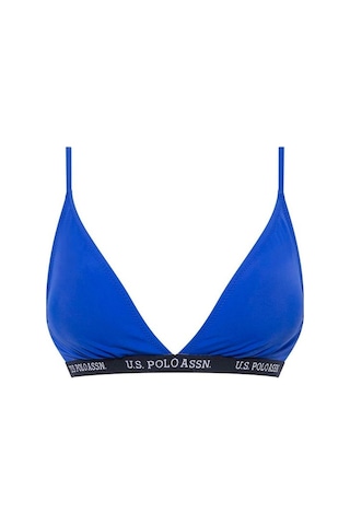U.S. Polo Assn. Kadın Saks Mavi Geniş Üçgen Bikini Üst 21501