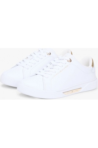 Tommy Hilfiger Klasik Şık Kort Stili Kadın Beyaz Sneaker Fw0fw09019ybs Beyaz