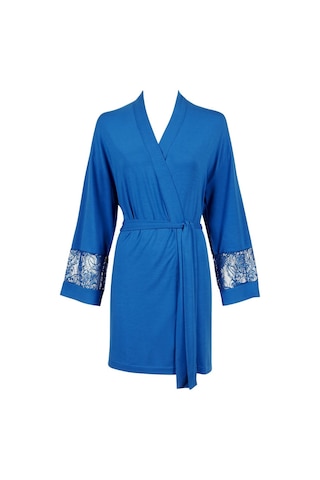 Aubade Lazy Days Kimono Seiden - Modal Kumaş Ve Dantel Detaylı Mavi