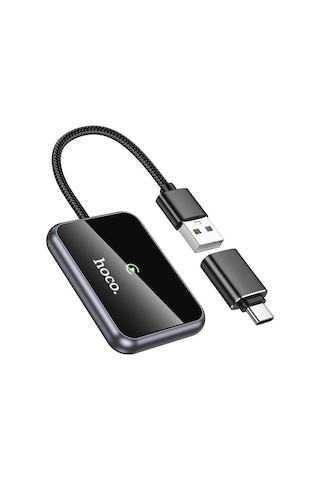 Hoco Hu1 Araba Kablosuz Carplay Adaptörü Gri