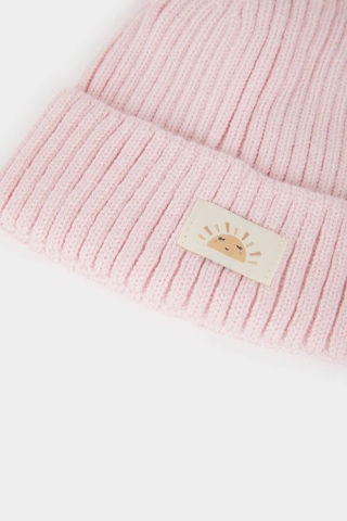 Defacto Kız Bebek Dokuma Etiketli Triko Bere C8165a525wnpn424 Pembe