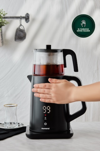 Homend Royaltea Cooltouch 1795h Dokunmatik El Yakmaz Gövdeli Paslanmaz Çelik Konuşan Çay Makinesi