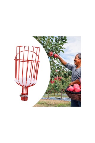 Homyl Meyve Toplama Sepeti Pratik Tutma Uzanma Aracı Kırmızı