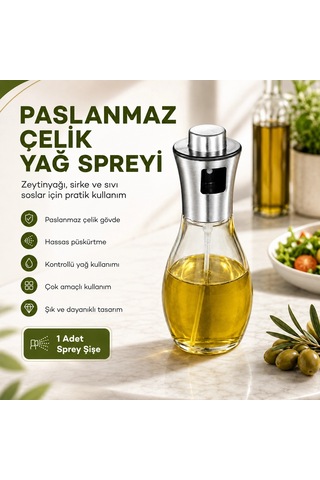 Paslanmaz Çelik Yağ Spreyi Çok Renkli