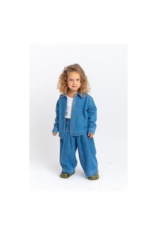 Oliven The Kid Oliventhekid Unisex Kot Gömlek Mavi Mavi