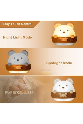 Led'li Gece Lambası, Gece Lambası, Gece Lambası, Taşınabilir Usb Şarj Edilebilir Gece Lambası