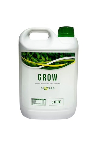 Biosas Grow 5 Lt Bitkisel Menşeli Sıvı Organik Gübre 5 Lt