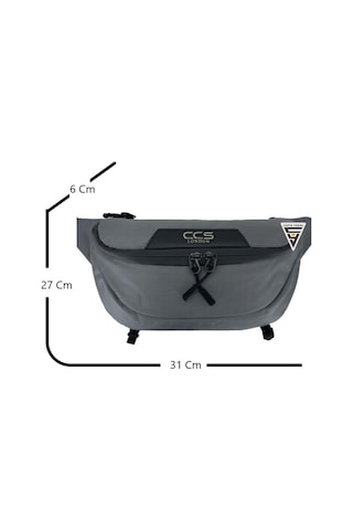 Ççs London 31412 Çift Gözlü Xl Bel Çantası Gri