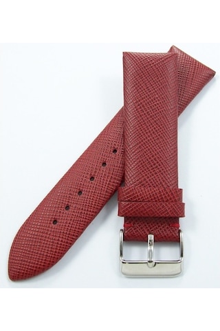 Bizon Bordo Deri Saat Kordonu 22Mm Dikişsiz Klasik Saat Kayışı