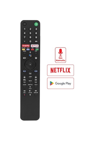 Sony Rmf-tx500u Netfix Google Play Tuşlu Ses Komutlu Lcd Led Tv Kumandası