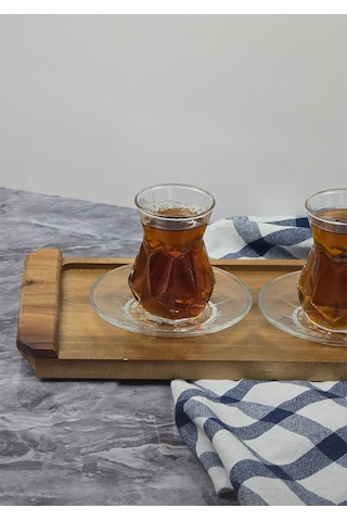 Akasya Sunum Tepsisi - Uzun Sunum Tabağı - 47x17 Cm Ahşap