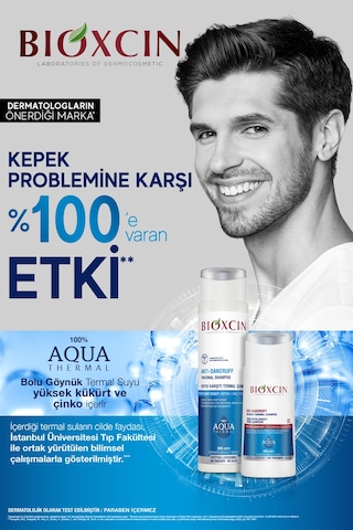 Bioxcin Aqua Thermal Kepek Karşıtı Şampuan 300ml Tüm Saç Tipleri - Kepek Kaşıntı Pullanma Karşıtı