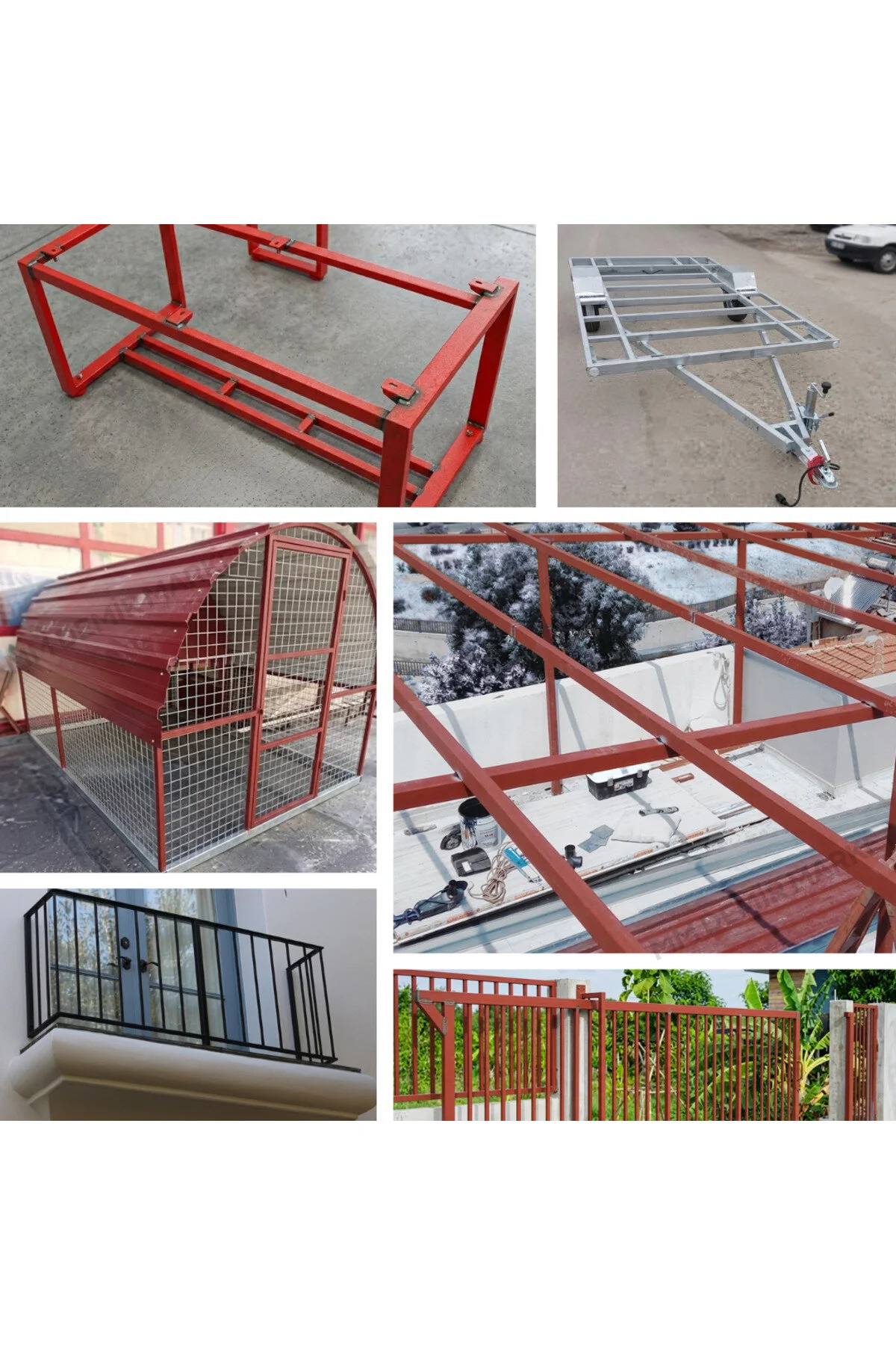 40x40x1,9 Mm Boyalı Kutu Profil 6 Metre 3 Adet X 2 Metre Kaynaklanabilir Çelik Profil Kare Metal Profil