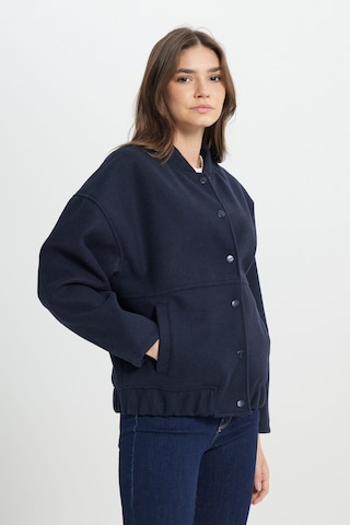 Loose Fit Rahat Kesim Lacivert Şişme Mont Lacivert
