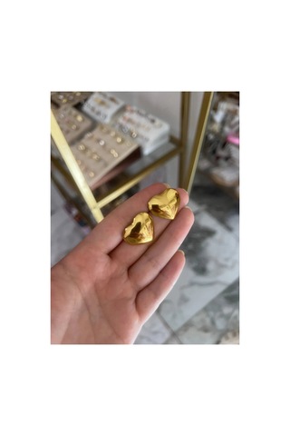 Linalya Jewelry Kalp Küpe Altın - Model 223 Linalya Jewelry Kalp Küpe Altın - Model 223