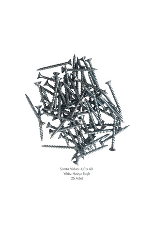 Sunta Vidası, 4,0 X 40 Mm, 25 Adet, Yhb Vida 4 x 40